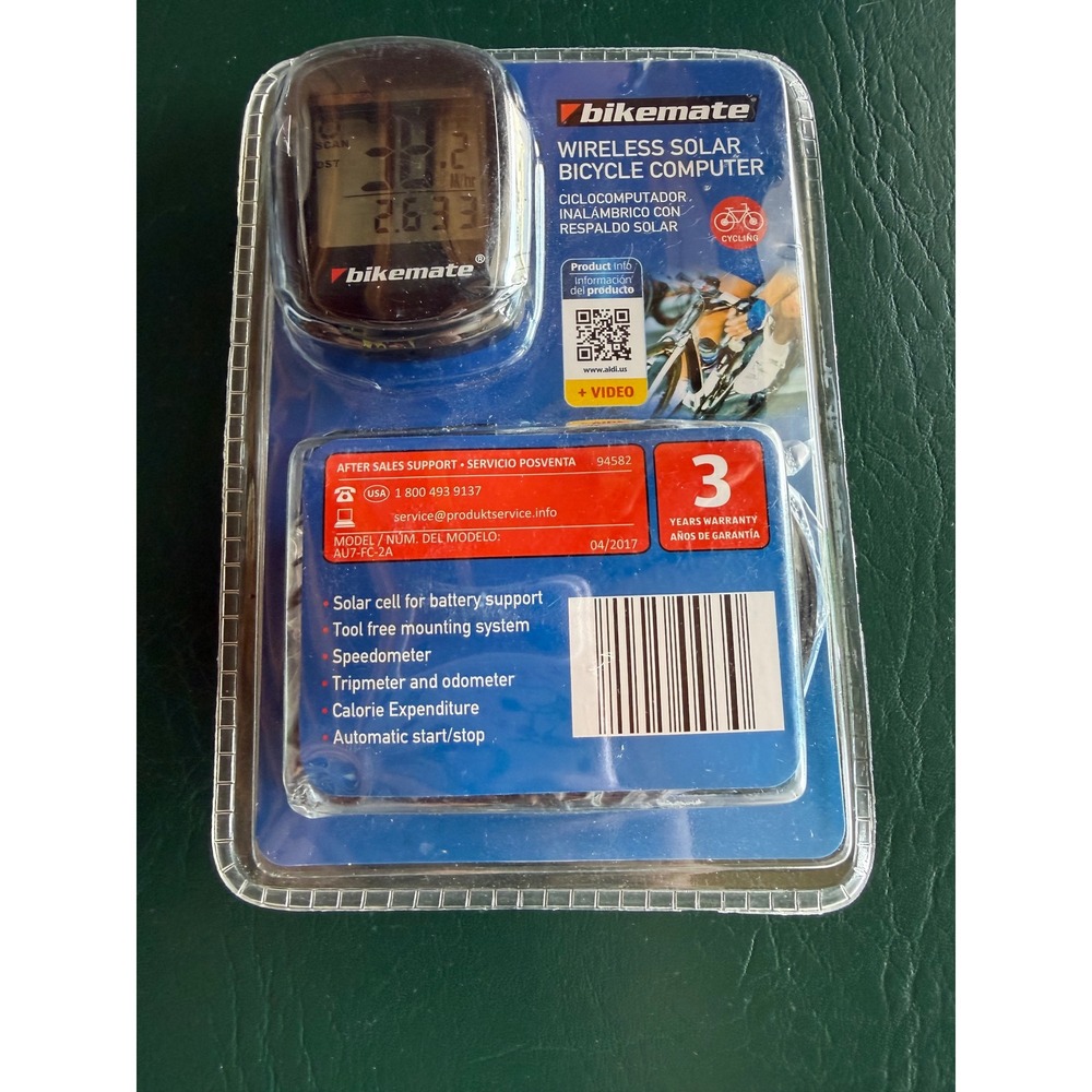 Bikemate Wireless Solar Bicycle Computer Speedometer Odometer AU7-FC-2A New